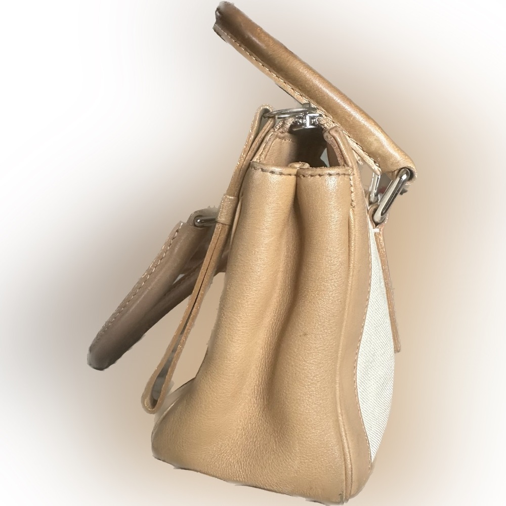 Coach Vintage Bonnie Legacy Satchel Camel Leather & Canvas 9436 Costa Rica - Picture 5 of 7